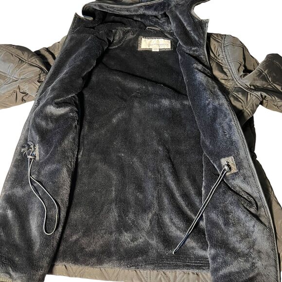 Weatherproof Quilted Jacket Hoodie Womens Size Large Black Cozy Warm Minimalist - Picture 4 of 11